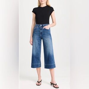Le Jean Rosie Wide Leg Crop Jeans Wilder Color Size 26